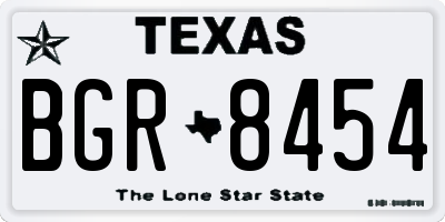 TX license plate BGR8454