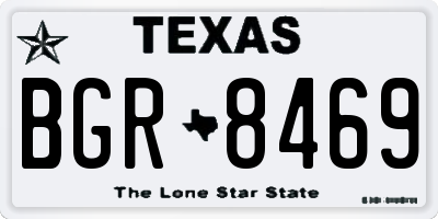 TX license plate BGR8469