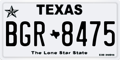 TX license plate BGR8475