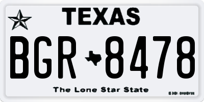 TX license plate BGR8478