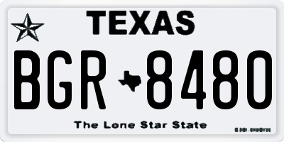 TX license plate BGR8480