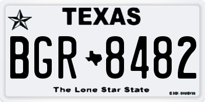 TX license plate BGR8482