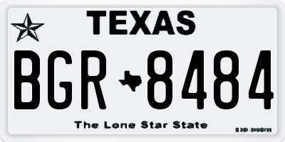 TX license plate BGR8484