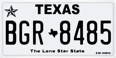 TX license plate BGR8485