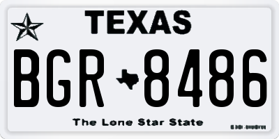 TX license plate BGR8486