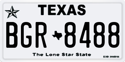 TX license plate BGR8488