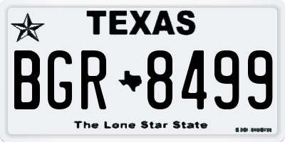 TX license plate BGR8499