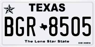 TX license plate BGR8505