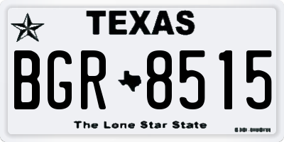 TX license plate BGR8515