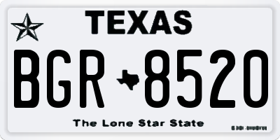 TX license plate BGR8520