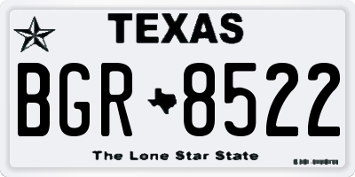 TX license plate BGR8522