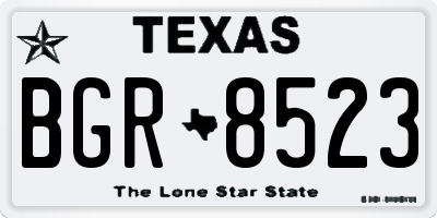 TX license plate BGR8523