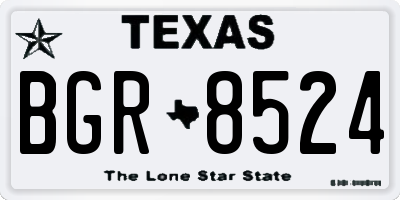 TX license plate BGR8524