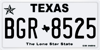TX license plate BGR8525