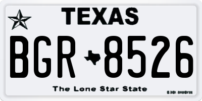 TX license plate BGR8526