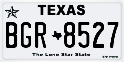 TX license plate BGR8527