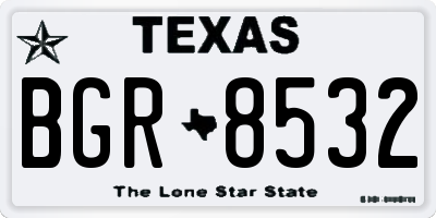 TX license plate BGR8532