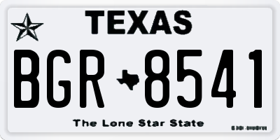 TX license plate BGR8541