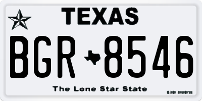 TX license plate BGR8546