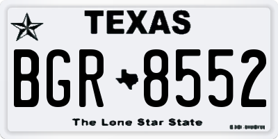 TX license plate BGR8552