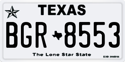 TX license plate BGR8553