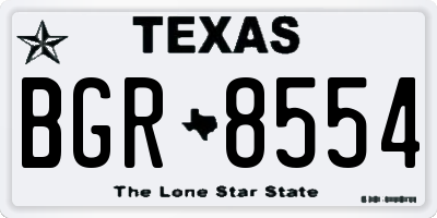 TX license plate BGR8554