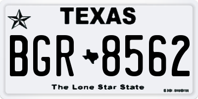 TX license plate BGR8562