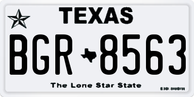TX license plate BGR8563