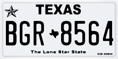 TX license plate BGR8564