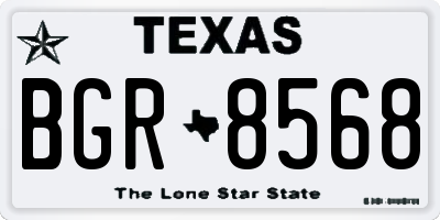 TX license plate BGR8568