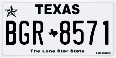 TX license plate BGR8571