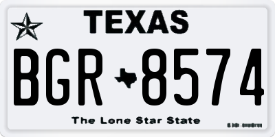 TX license plate BGR8574