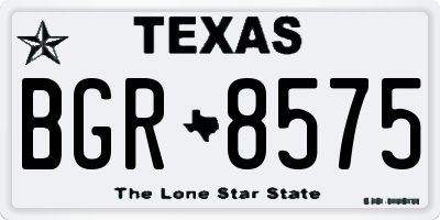 TX license plate BGR8575