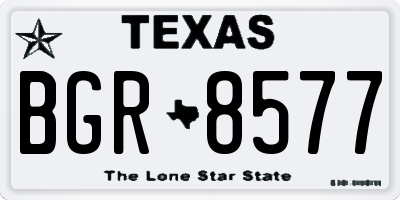 TX license plate BGR8577