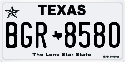 TX license plate BGR8580