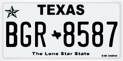 TX license plate BGR8587