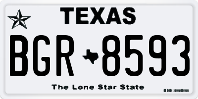 TX license plate BGR8593