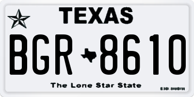 TX license plate BGR8610
