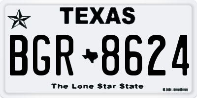 TX license plate BGR8624