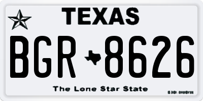 TX license plate BGR8626