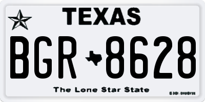 TX license plate BGR8628