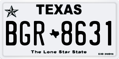 TX license plate BGR8631