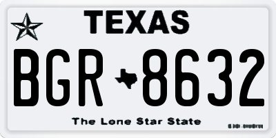 TX license plate BGR8632