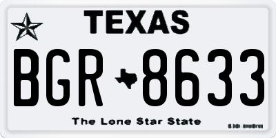 TX license plate BGR8633