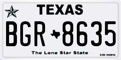 TX license plate BGR8635