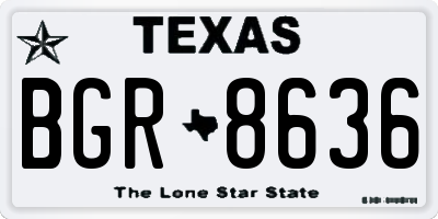TX license plate BGR8636