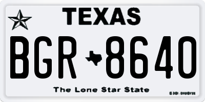 TX license plate BGR8640