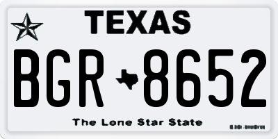 TX license plate BGR8652