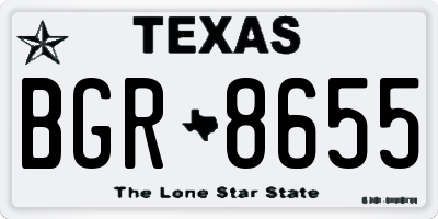 TX license plate BGR8655