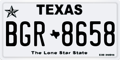 TX license plate BGR8658